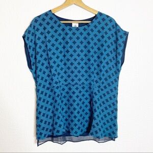 Cabi- Turquoise Foulard Top - Size M